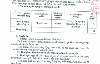 Thông báo tuyển dụng hợp đồng lao động